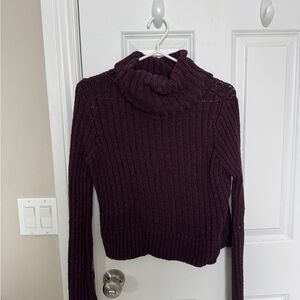 Free People Deep Purple Turtleneck Sweater